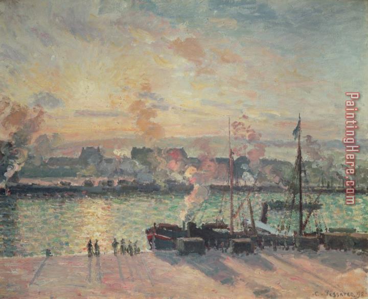 Camille Pissarro Sunset at Rouen